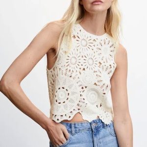 Mango Crochet Crop Top
